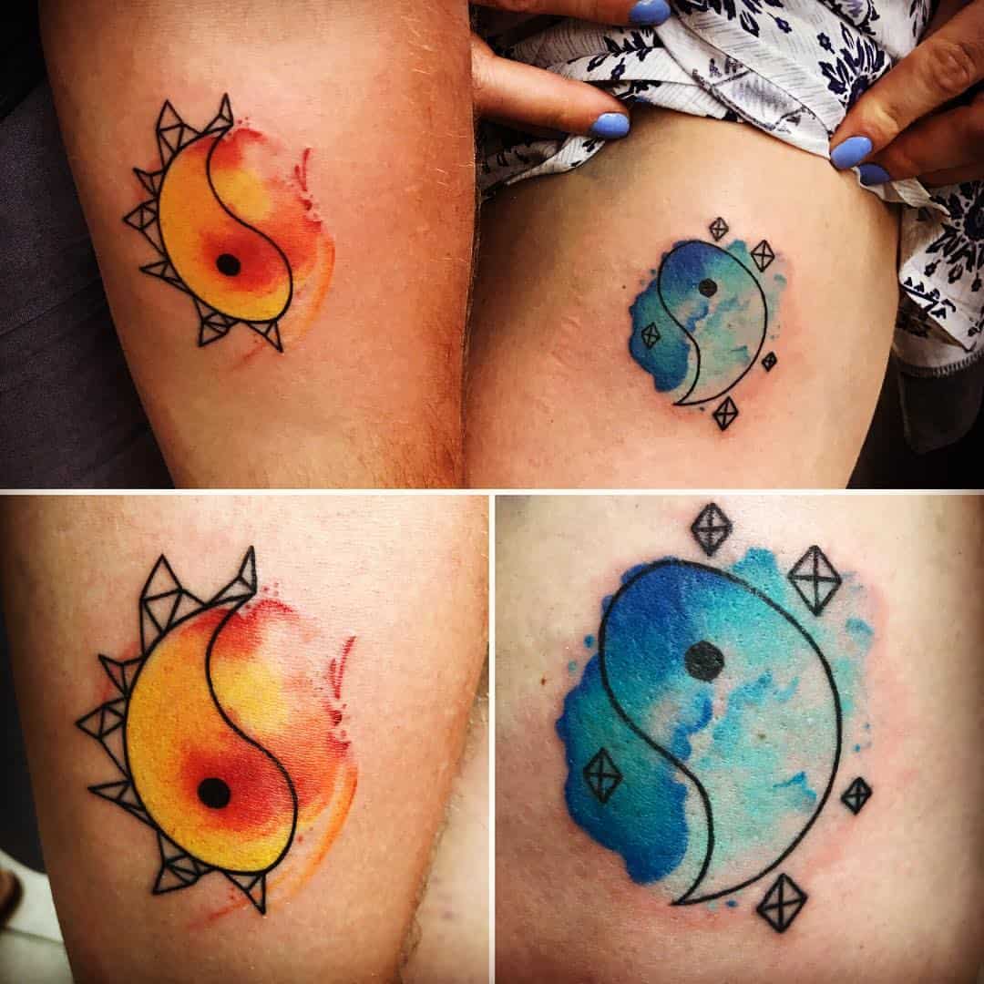 Brother and Sister Yin and Yang Tattoo 2
