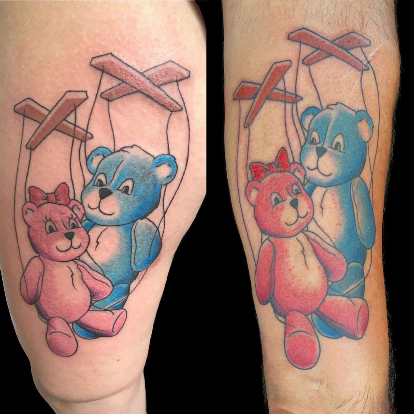 Color Father and Daughter Tattoo 3