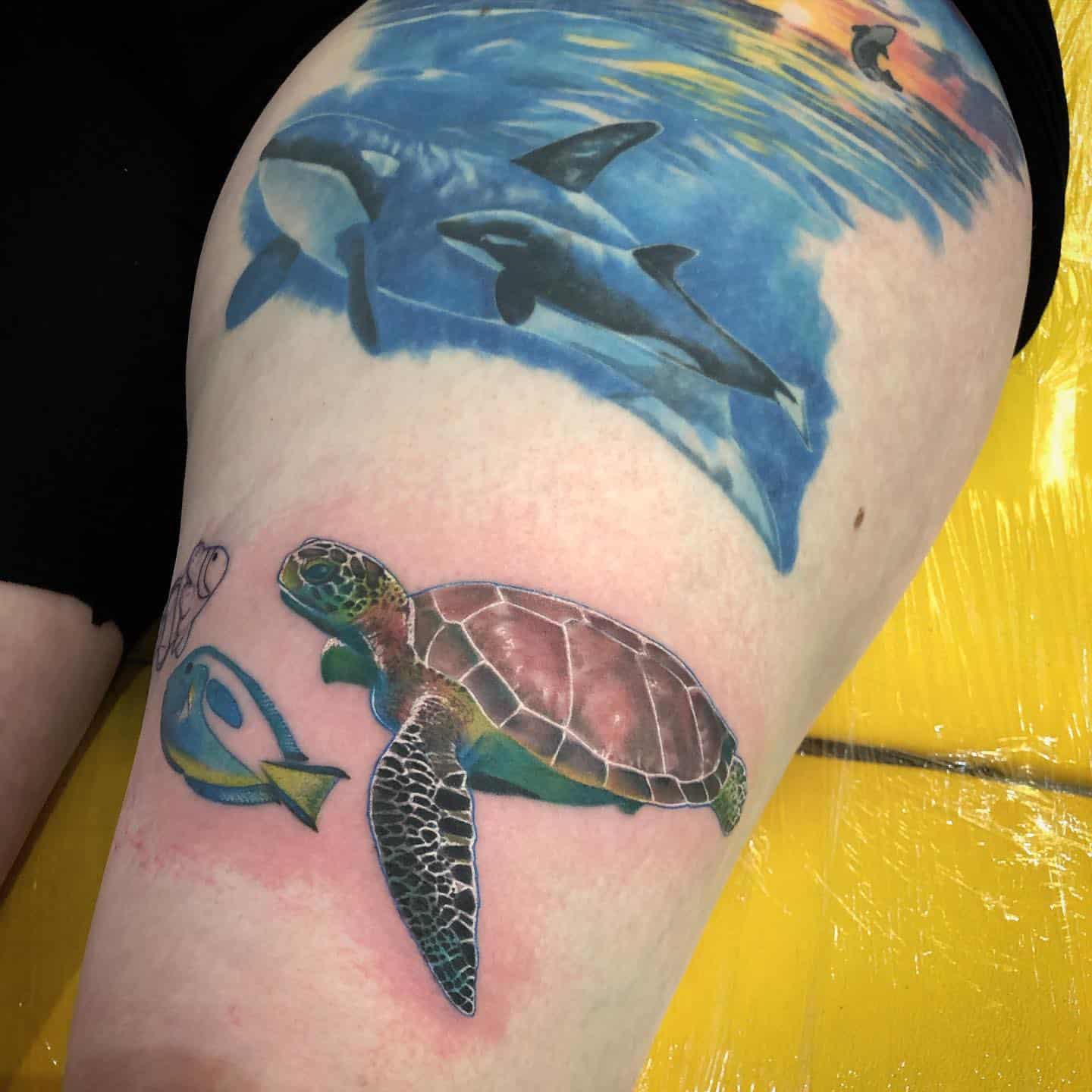 Color Realism Turtle Tattoos 1
