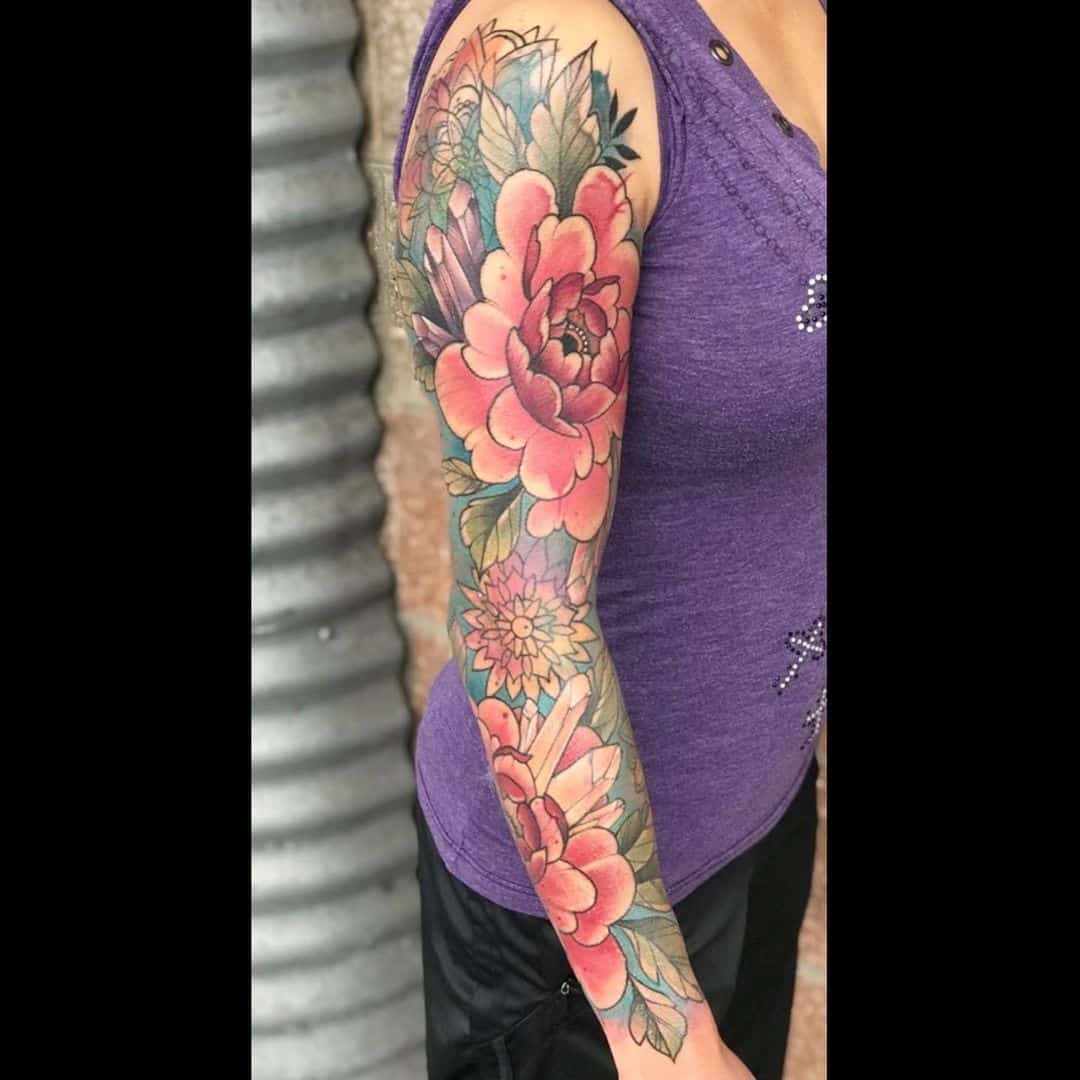 Colorful sleeve tattoo 2
