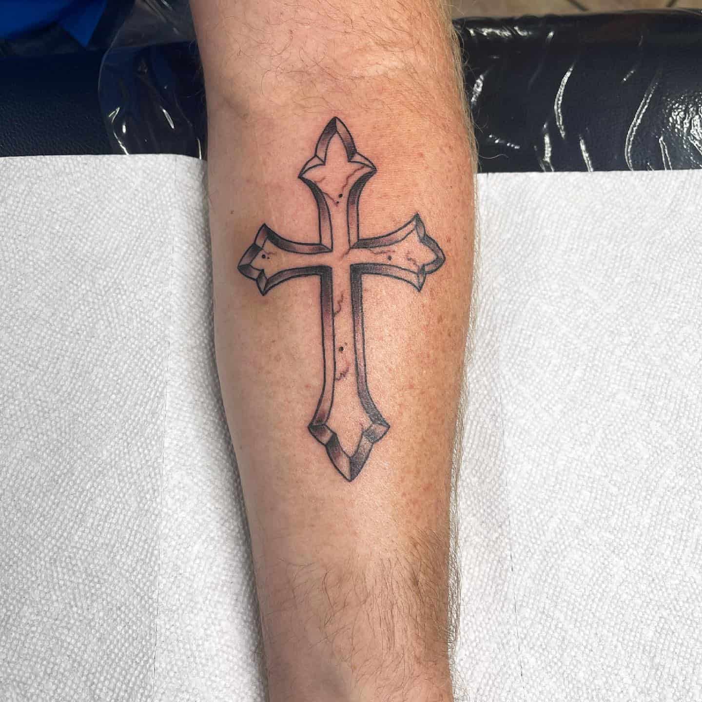 Cross tattoo for men