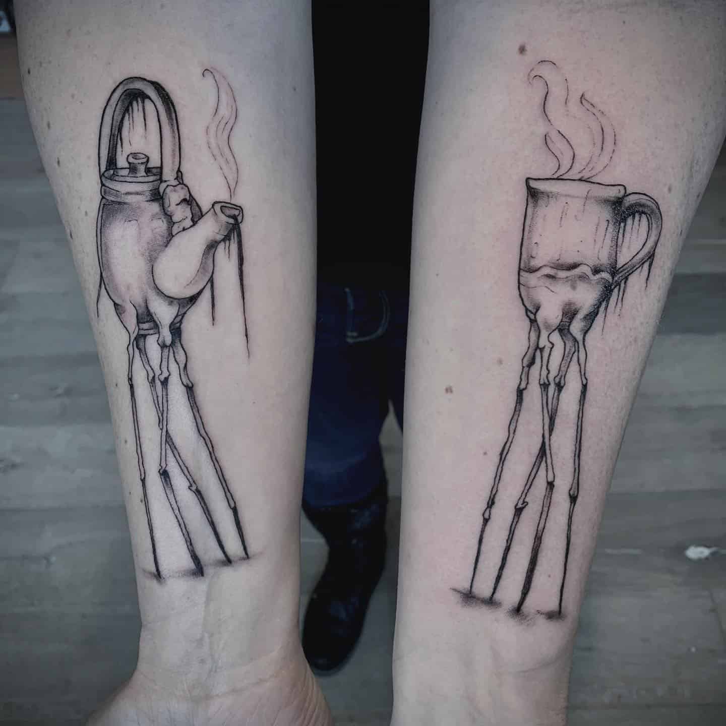 Cup and Teapot Brother and Sister Tattoos 2