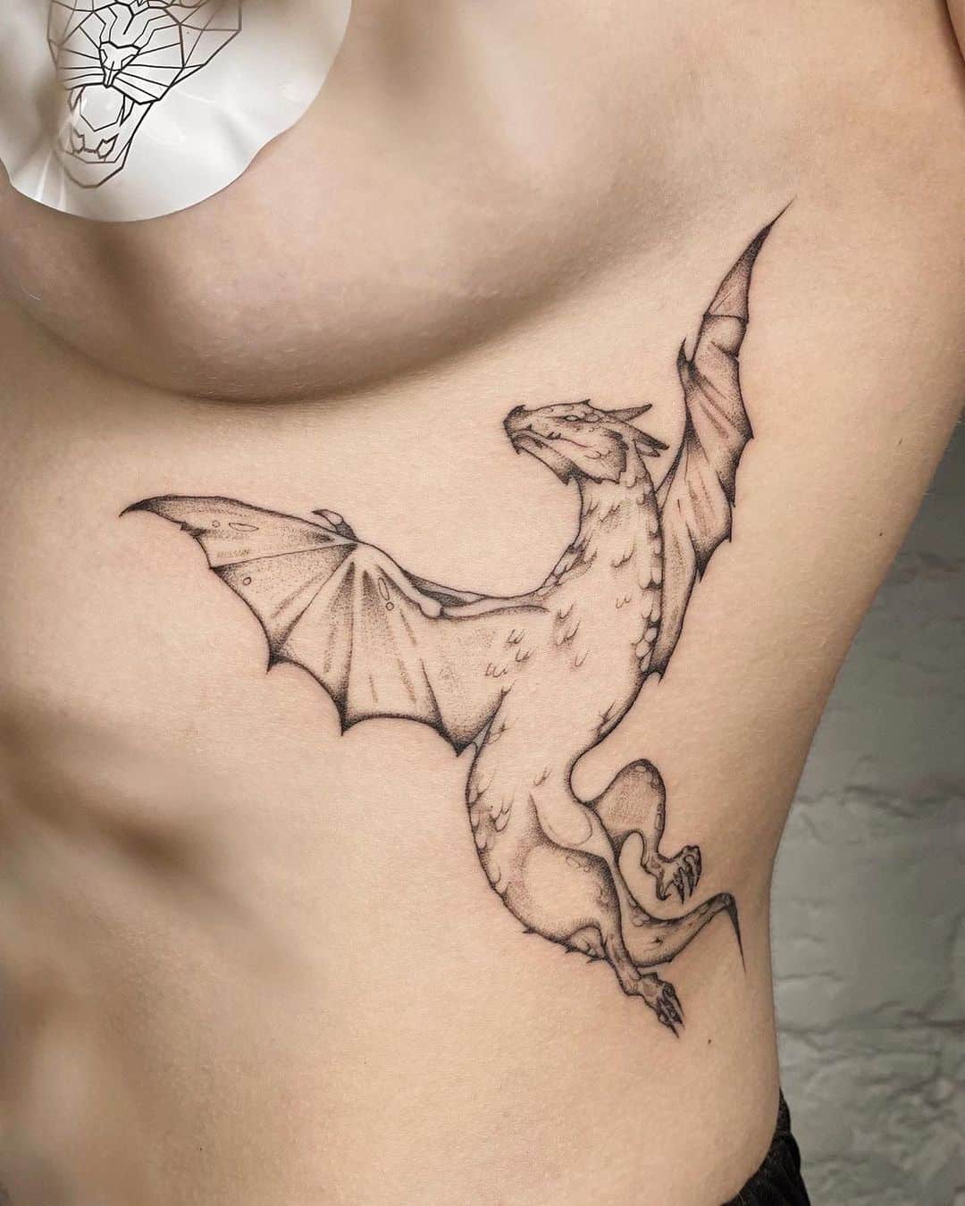 Dragon side tattoo 5