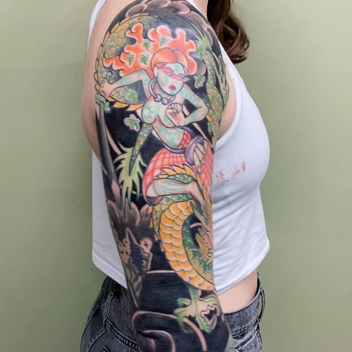 Dragon sleeve tattoo 3