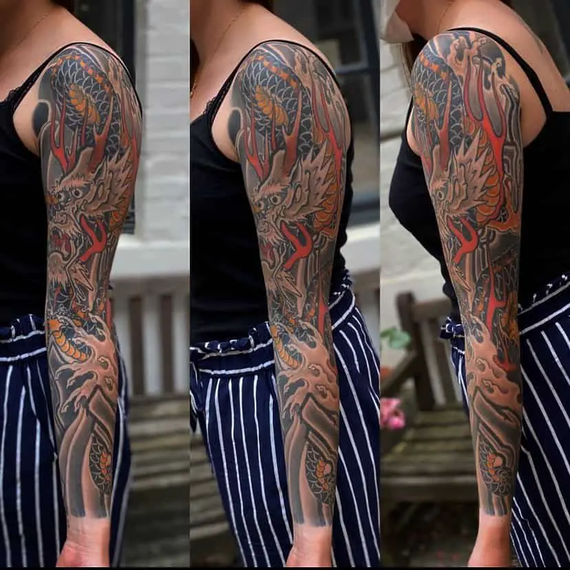 Dragon sleeve tattoo 4