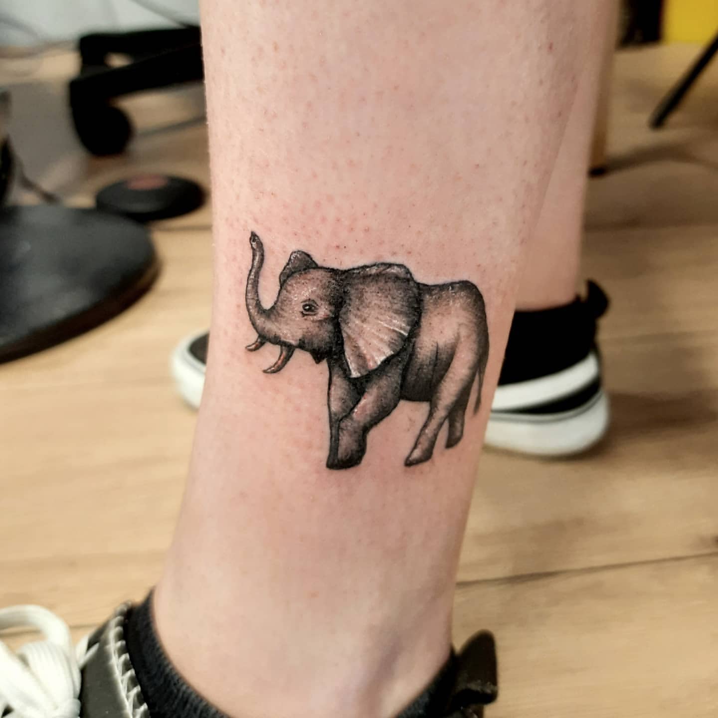 Elephant Leg Tattoo Idea