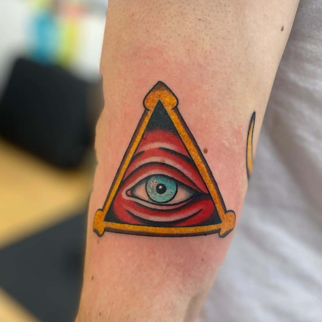 Evil Eye Tattoo Designs Red Ink 