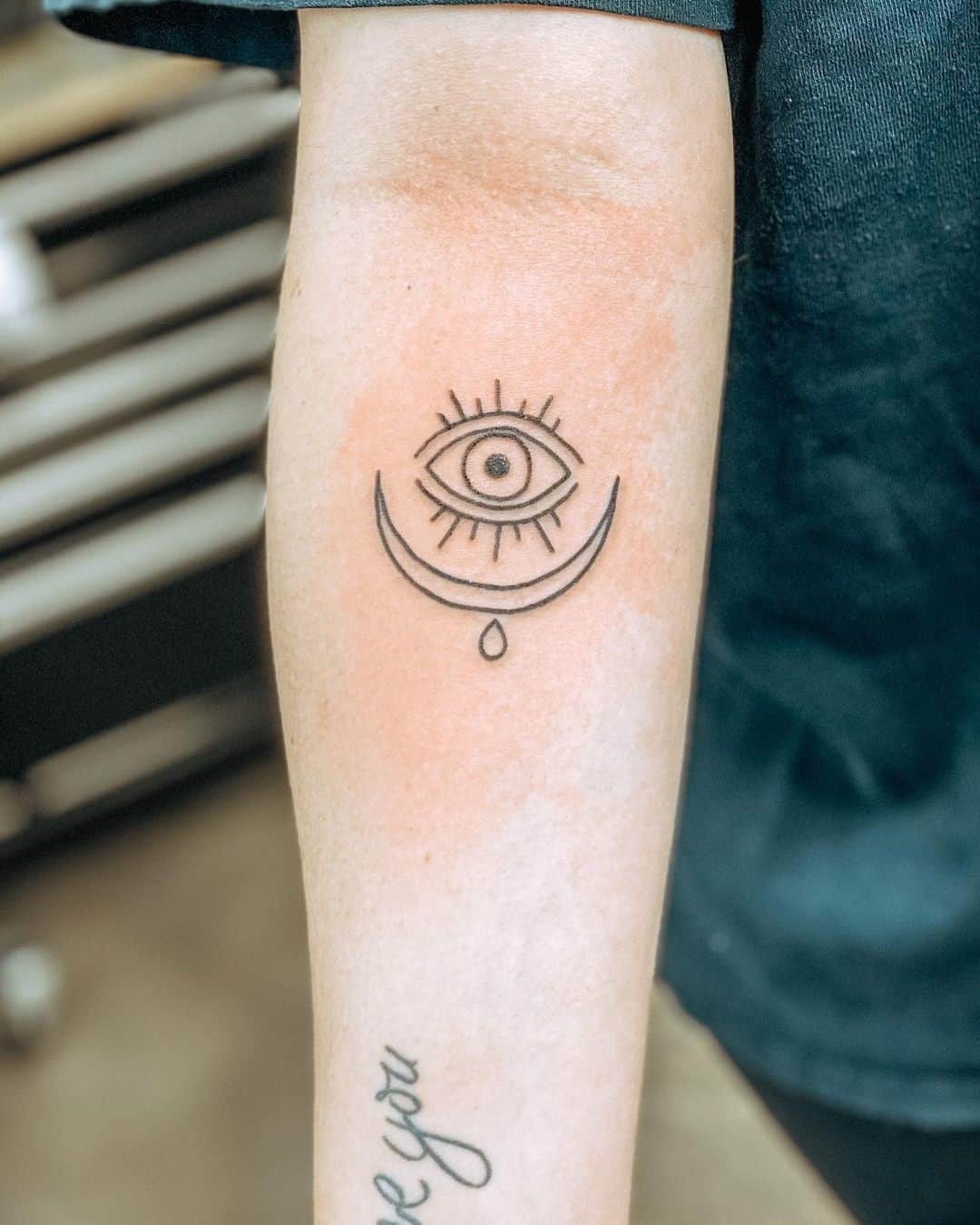 If you want and evil eye tattoo going simple can give you more