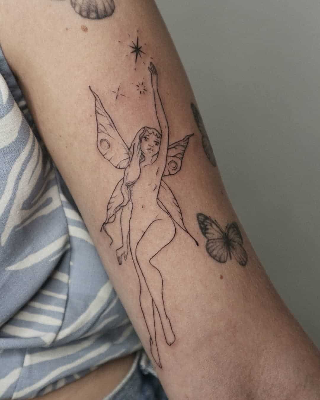 Fairy Dust Tattoo Black Arm Ink 