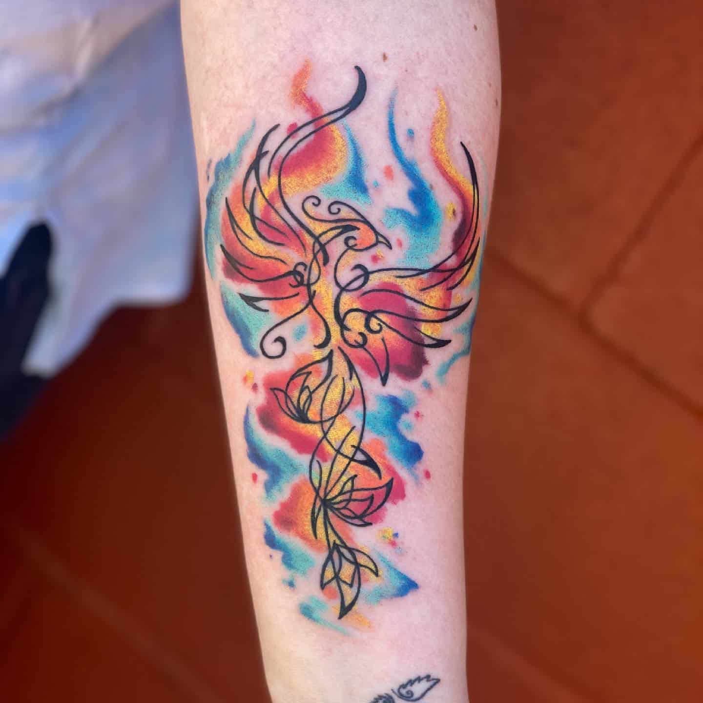 Flame Forearm Tattoo 3
