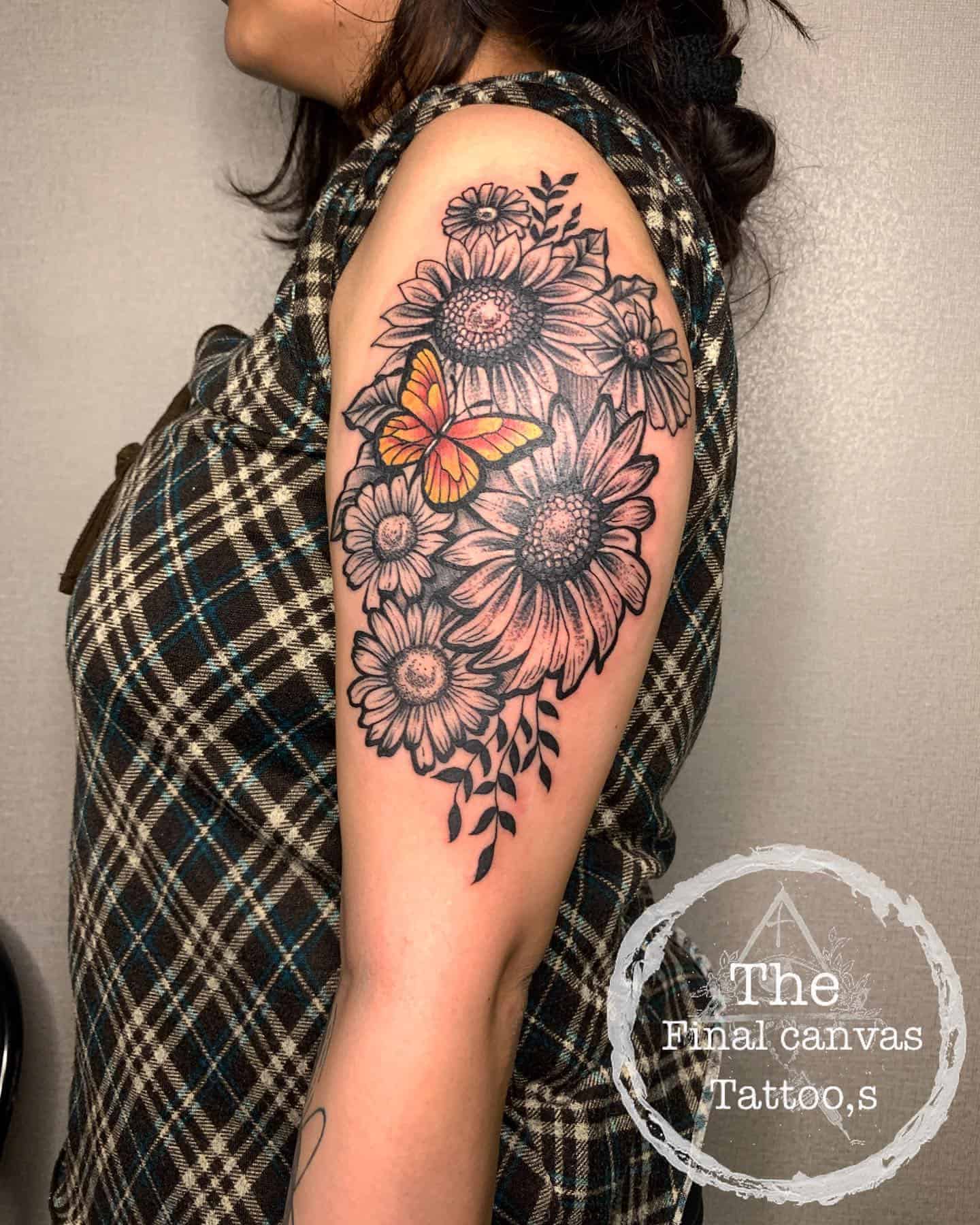 Floral sleeve tattoo 5