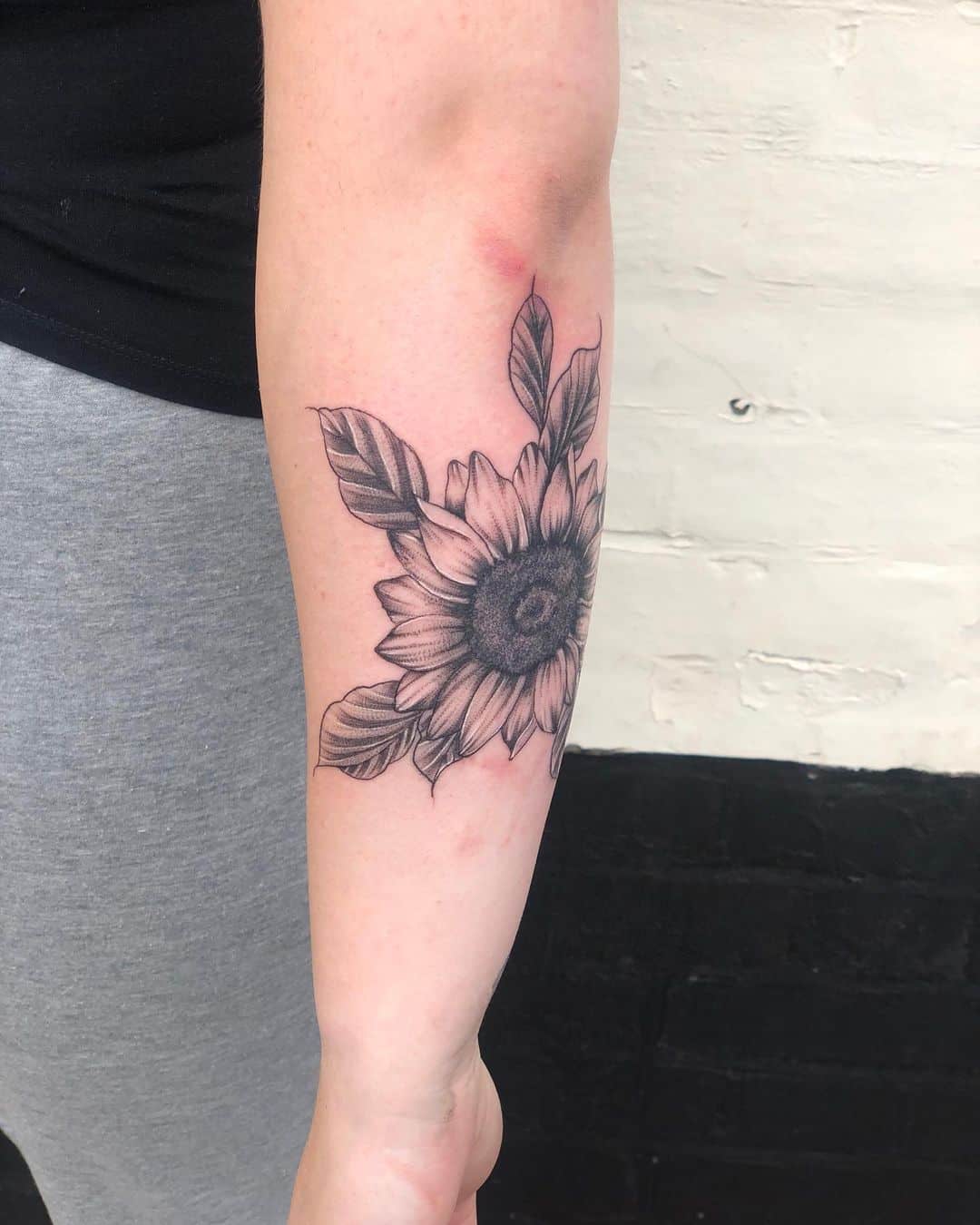 Attractive Lotus Flower Tattoo On Forearm