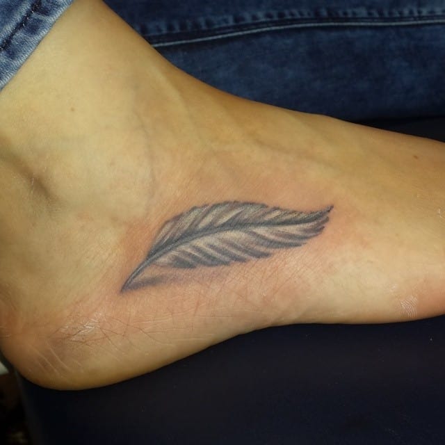 Foot Feather Tattoo 2