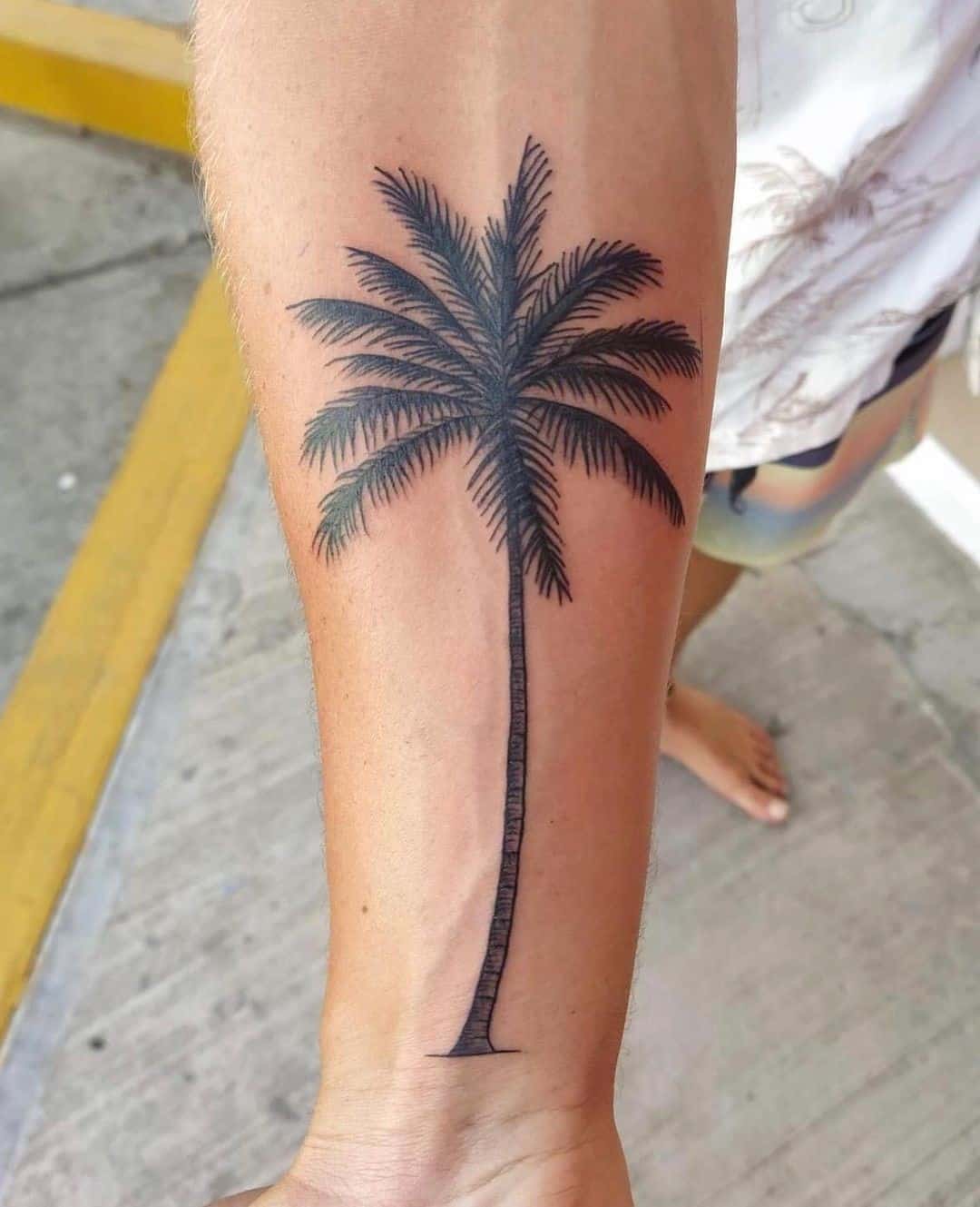 Forearm Palm Tree Tattoo 2