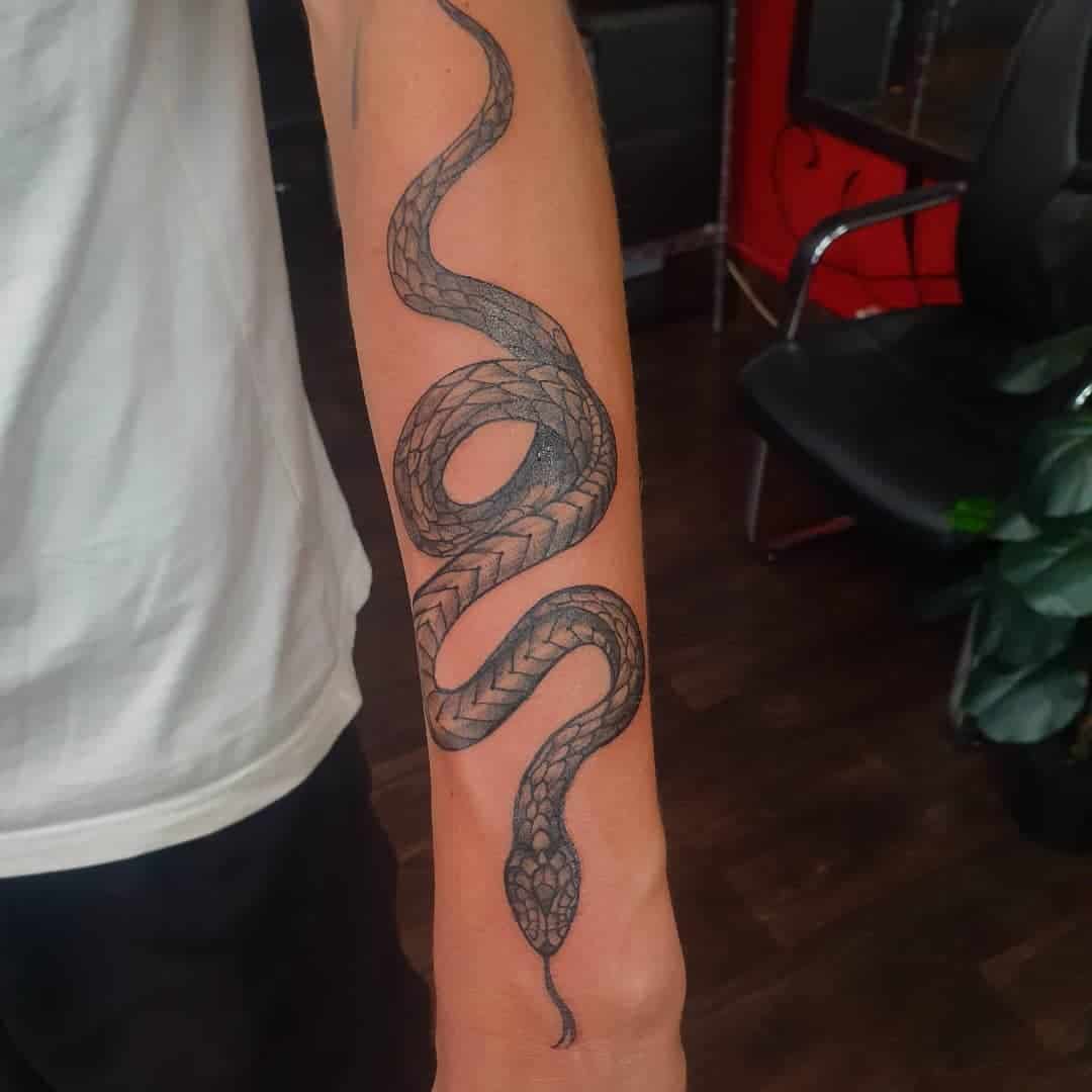 Forearm Snake Tattoo 2