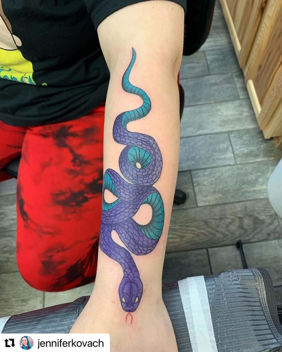 Forearm Snake Tattoo 3