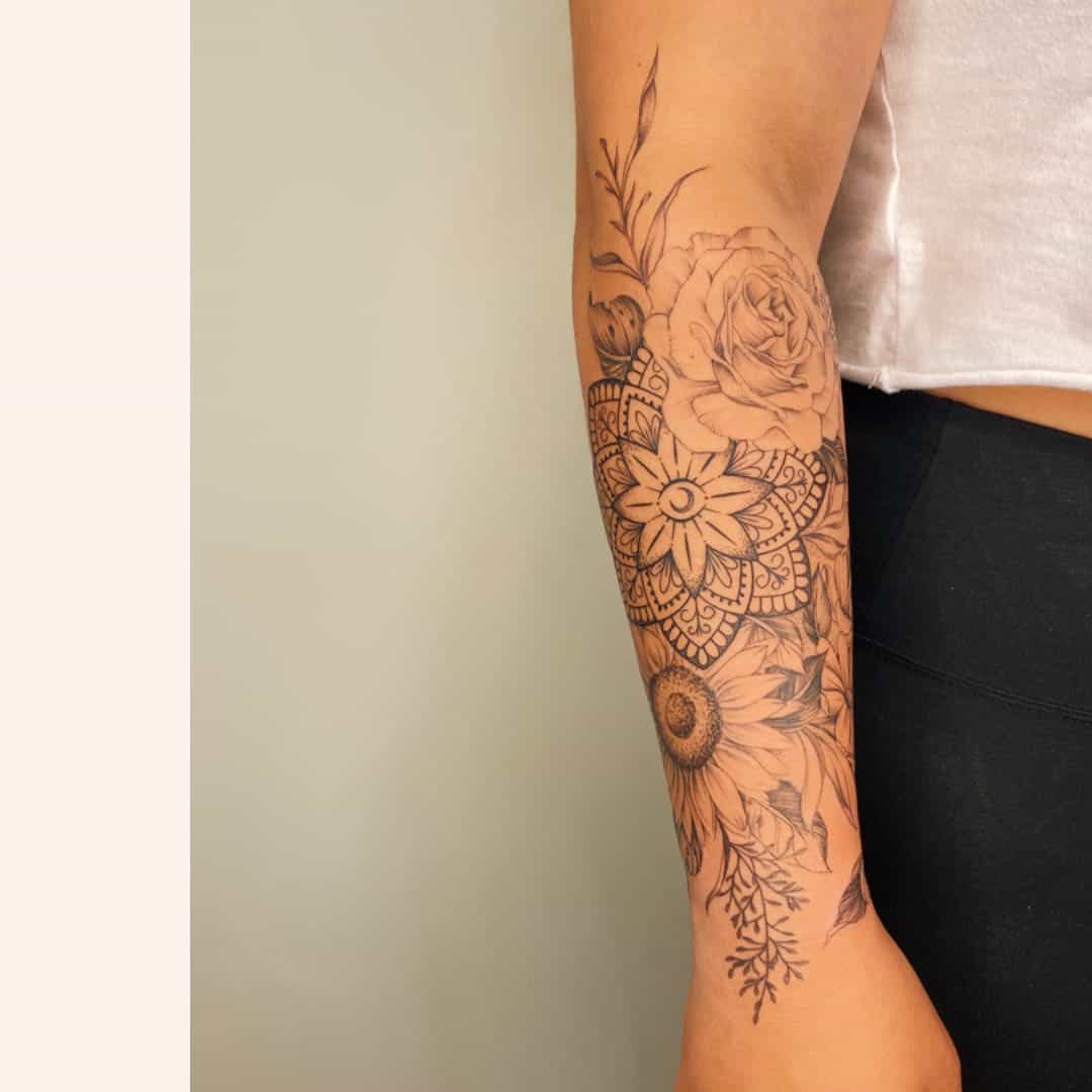 Amazon.com: Kotbs Skull Flower Sleeve Tattoos, Black 4-Sheet Large  Temporary Sleeve Tattoos for Men Women and 5-Sheet Half Sleeve Arm  Temporary Tattoo for Kids Adult Waterproof : Beauty & Personal Care