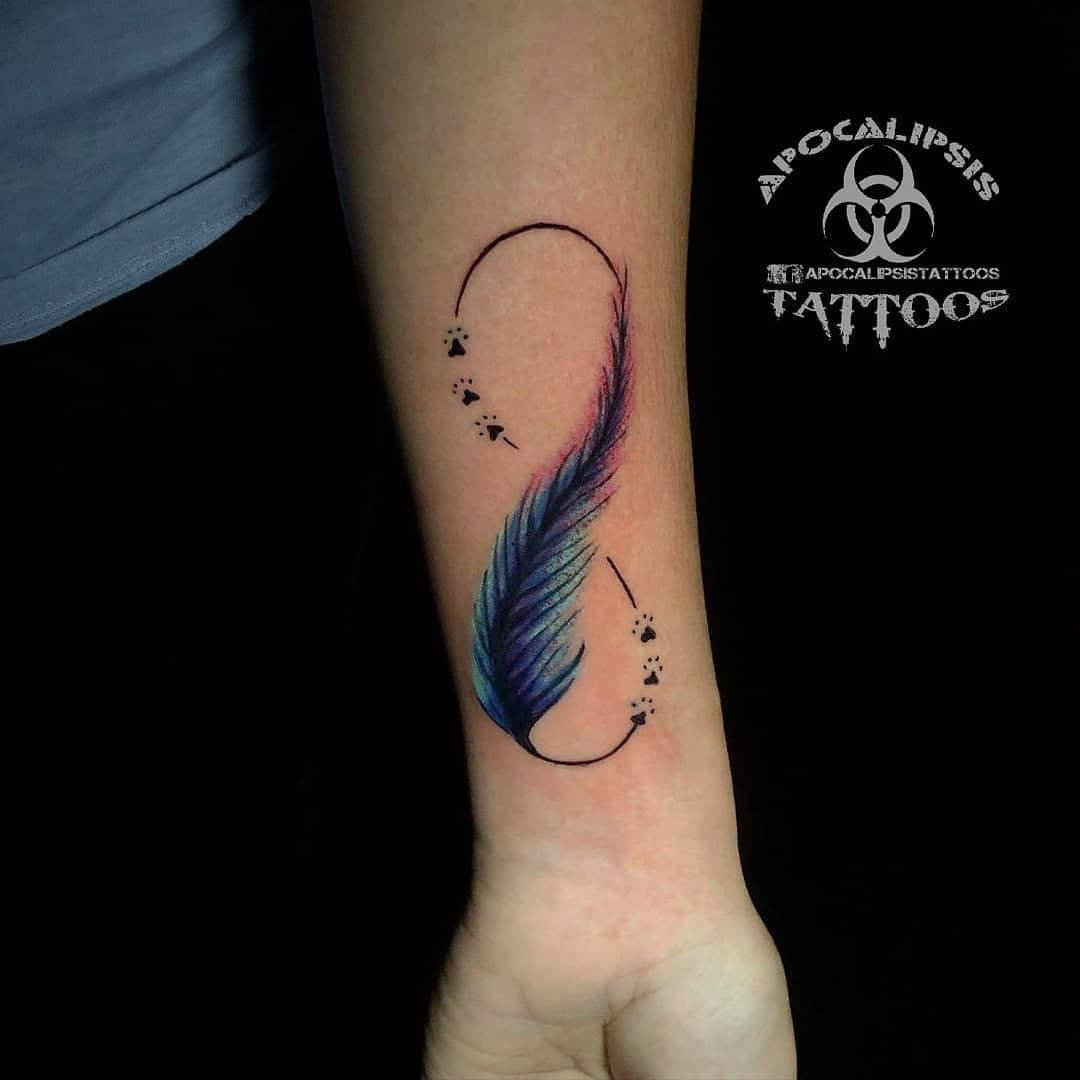 Infinity Feather Tattoo 2