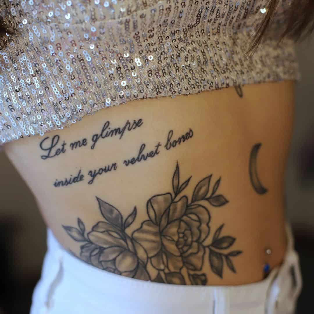 Inspirational or quote side tattoo 2