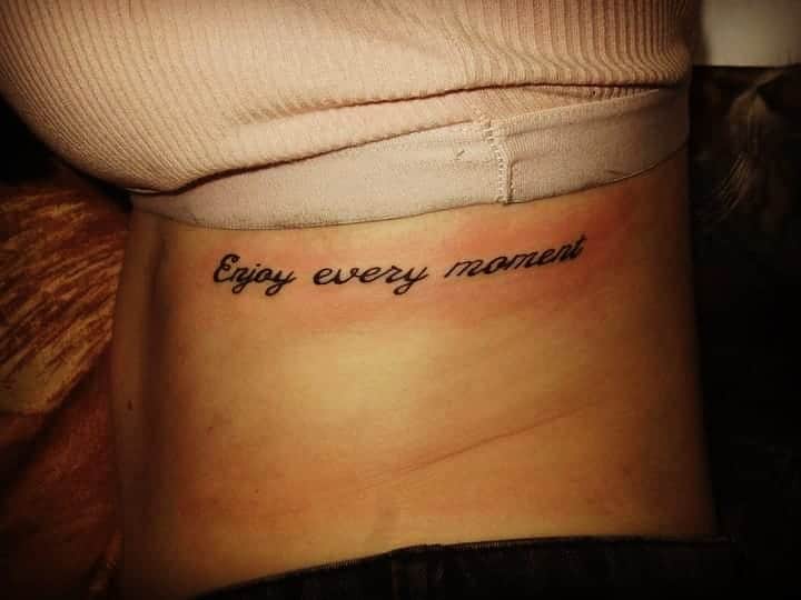 Inspirational or quote side tattoo 4
