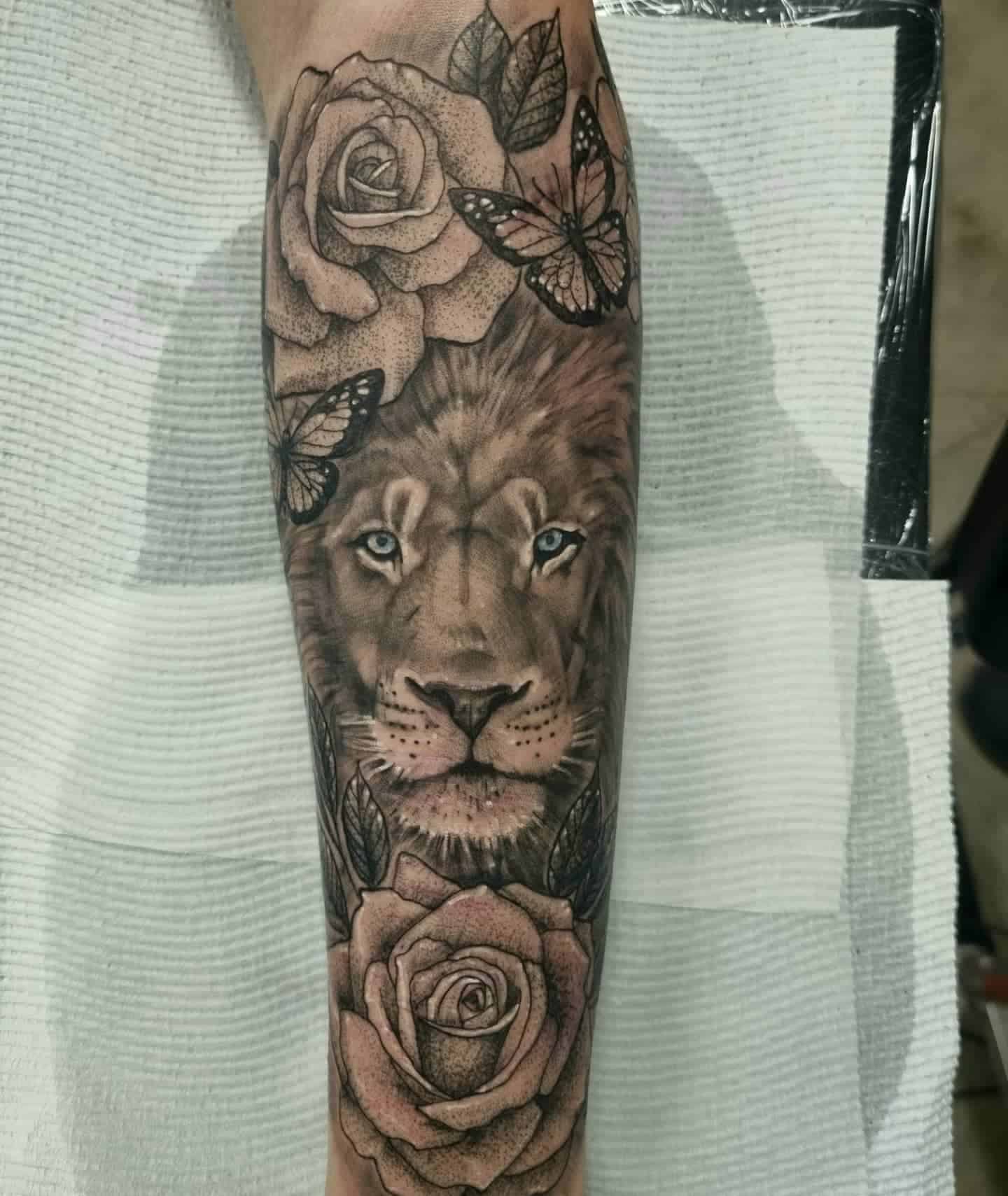Lion Forearm Tattoo 1