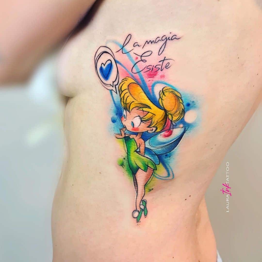 Magic Inspired Peter Pan Fairy Tattoo 