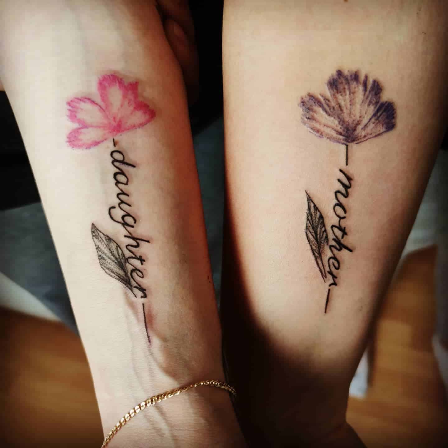 Matching Flower Tattoos 1