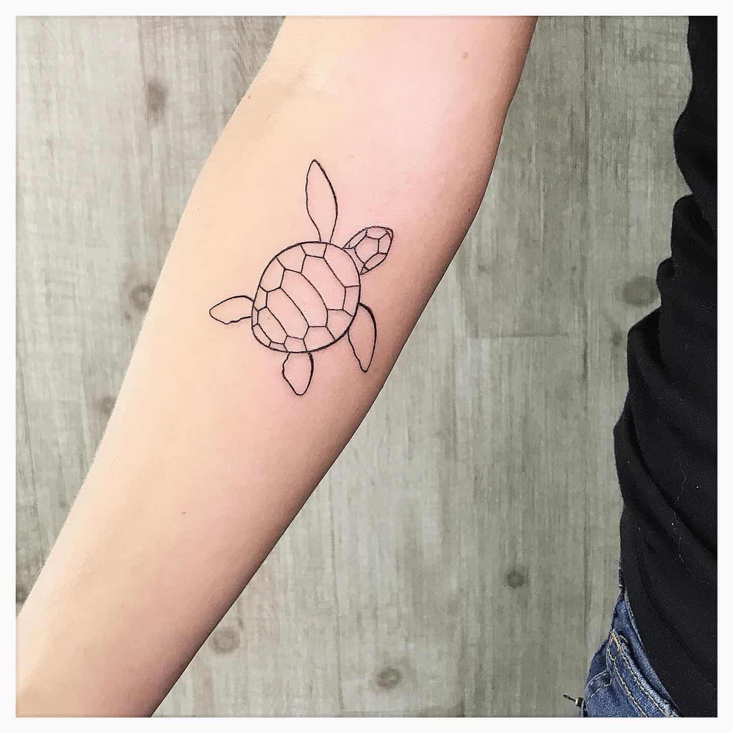 Minimalist Tattoo Designs With Turtles 3