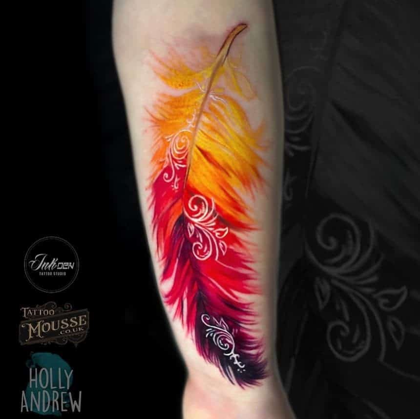 Phoenix Feather Tattoo 3