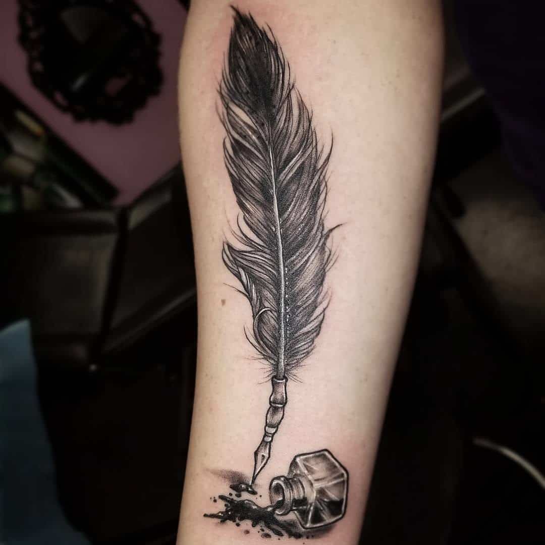 Quill Feather Tattoo 1