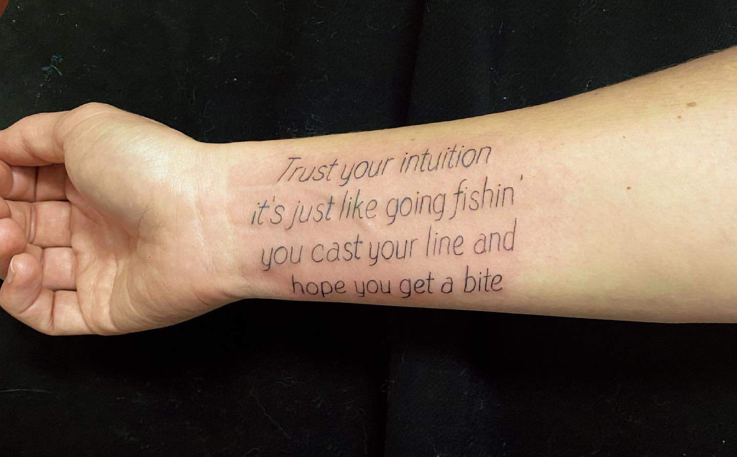 Quote Forearm Tattoo 1