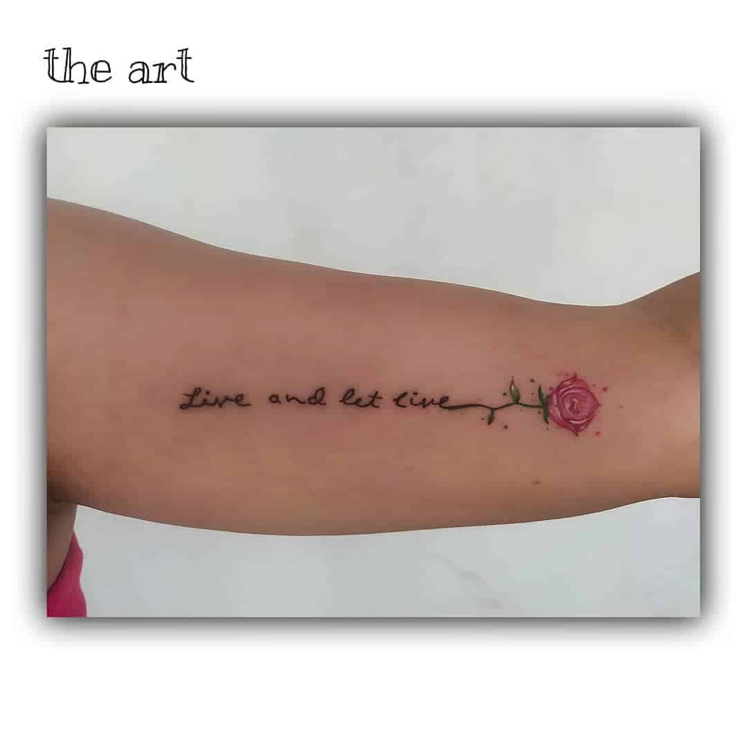Quote Tattoo on Upper Arm 1