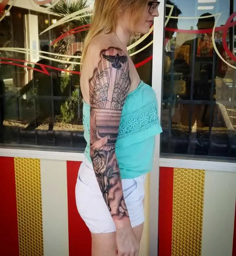 20 Religious Half Sleeve Tattoos You Should Check Out  TattooTab