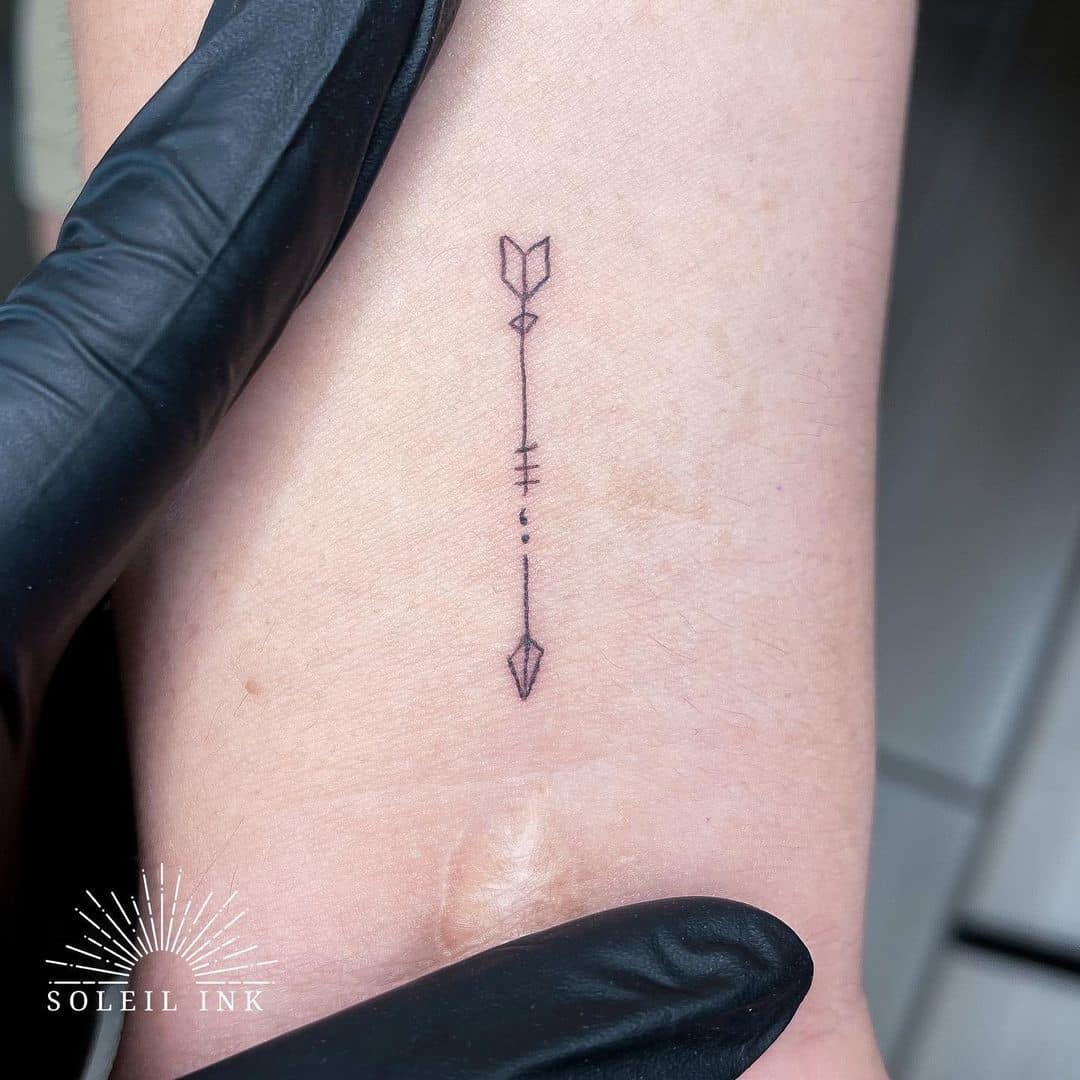 Semicolon Arrow Tattoo 2