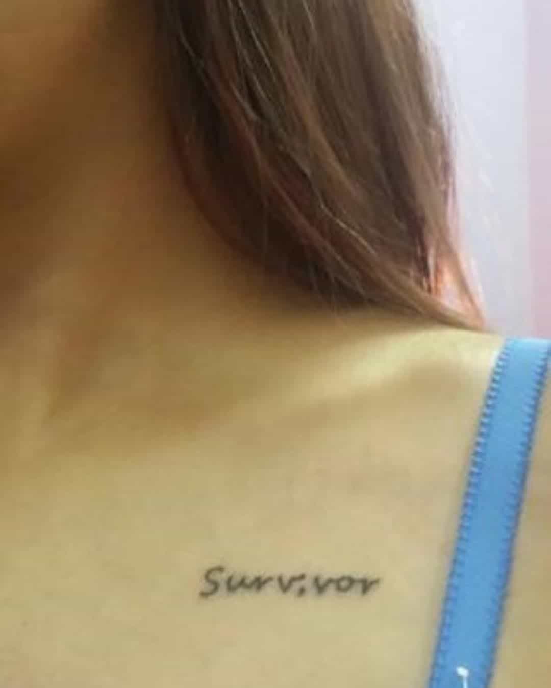Semicolon Tattoo Arm Idea Survivor Print 2