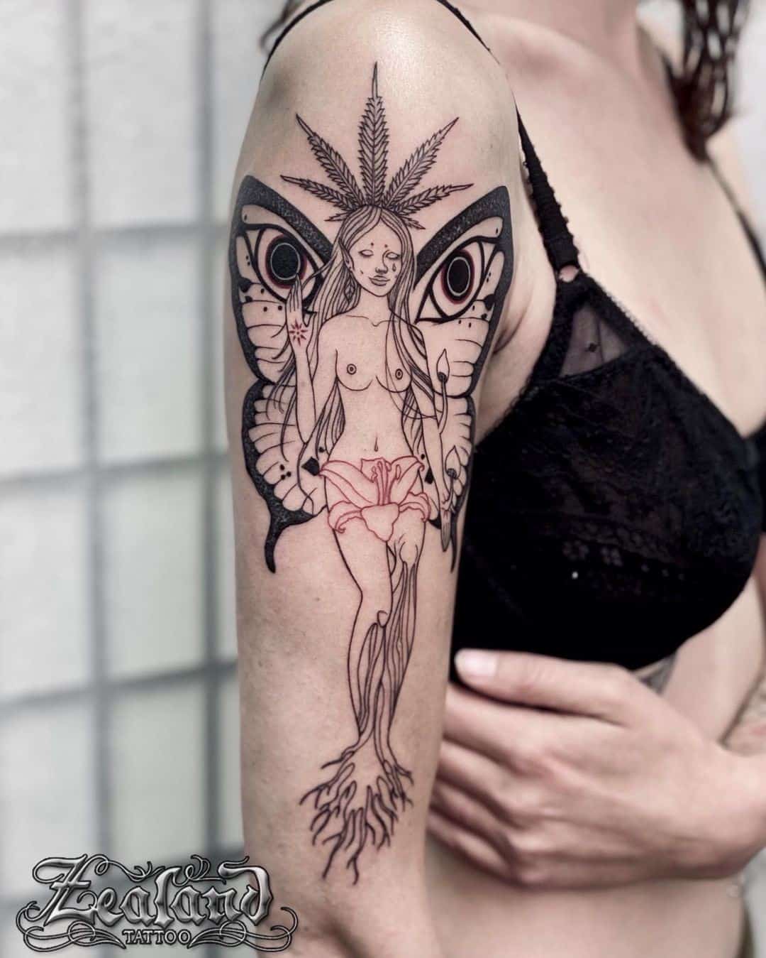 Shoulder & Arm Fairy Tattoo 