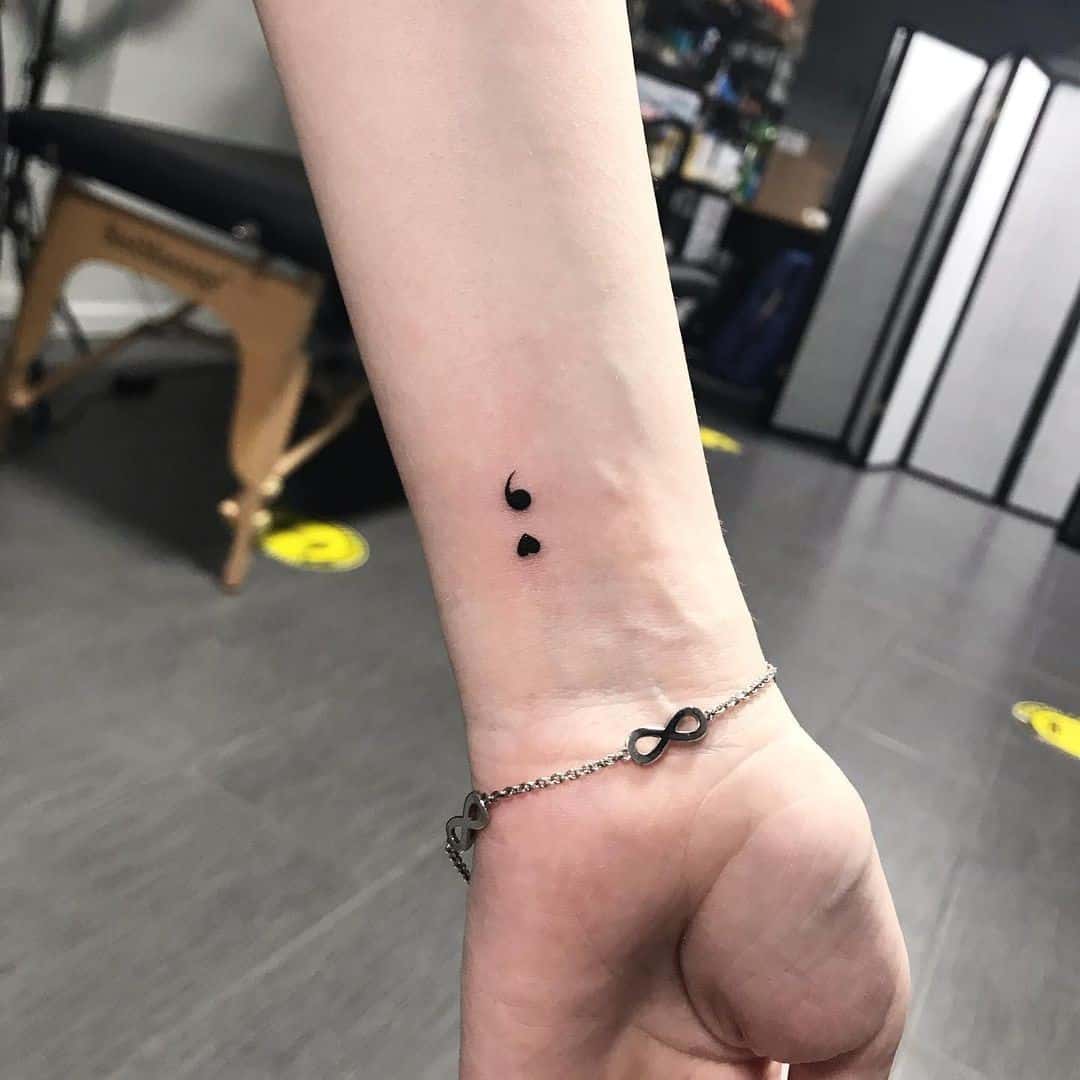 Top 34 Semicolon Tattoo Design Ideas (And The Meanings Behind Them) - Saved  Tattoo