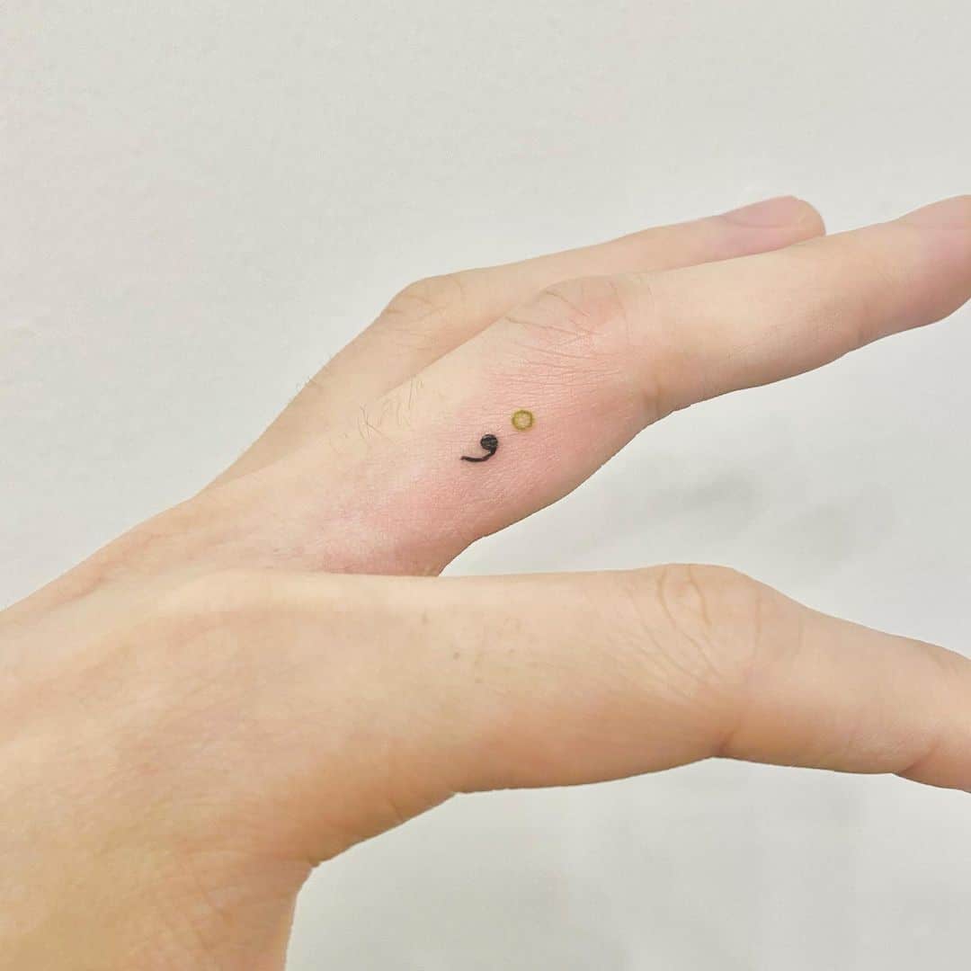 Simple & Small Semicolon Tattoo