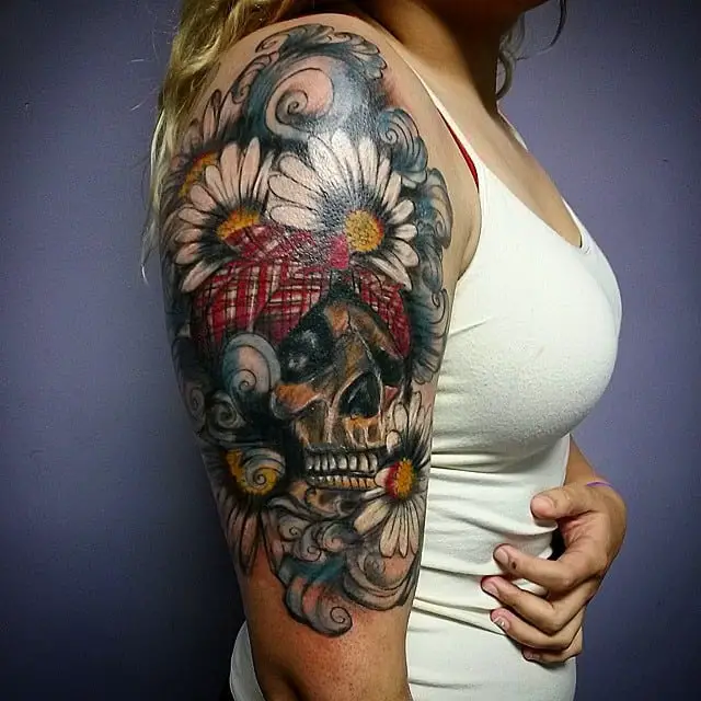Skull sleeve tattoo 5