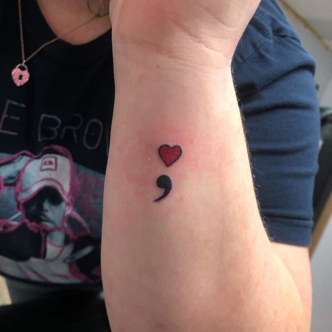 Top 34 Semicolon Tattoo Design Ideas (And The Meanings Behind Them) - Saved  Tattoo