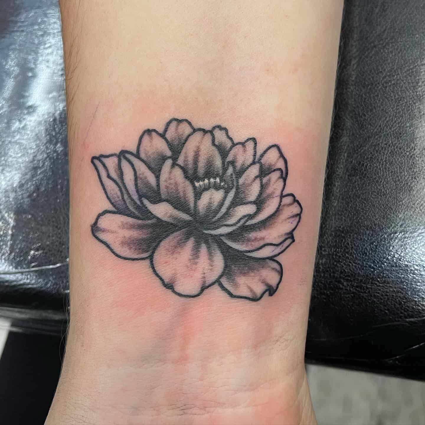 Small Japanese flower tattoo 2