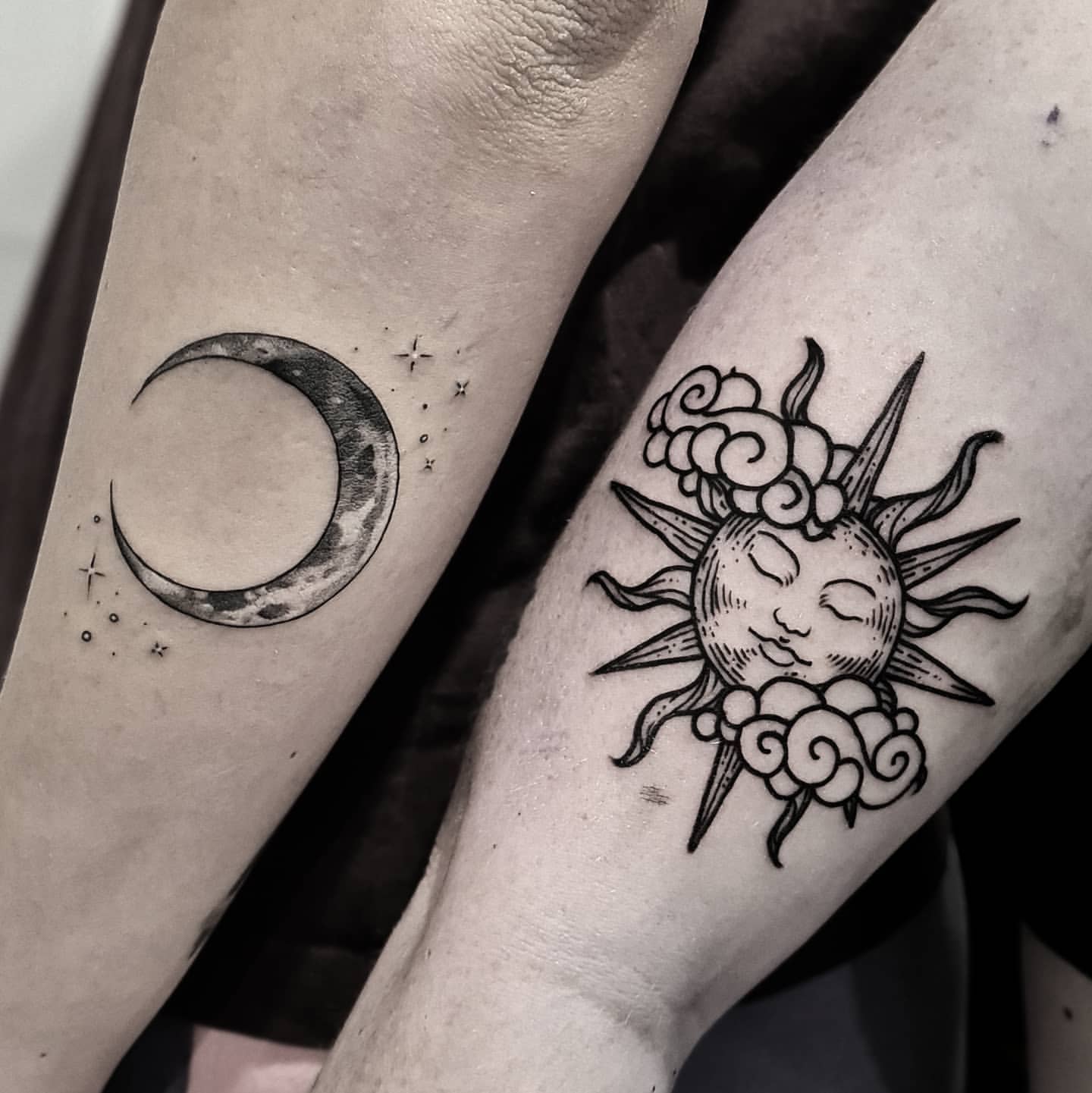 Sun and Moon Tattoo 1