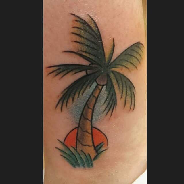 Traditional Palm Tree Tattoo 3