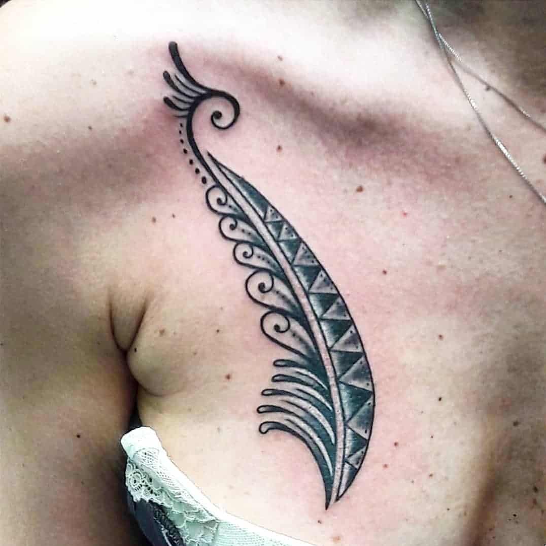 Tribal Style Feather Tattoo 1