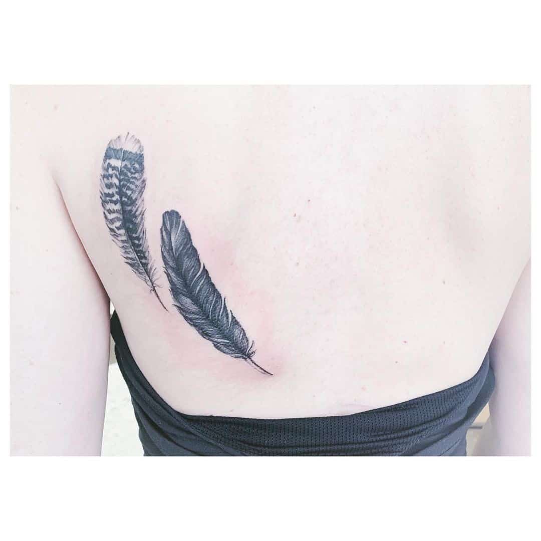 Turkey Feather Tattoo 3