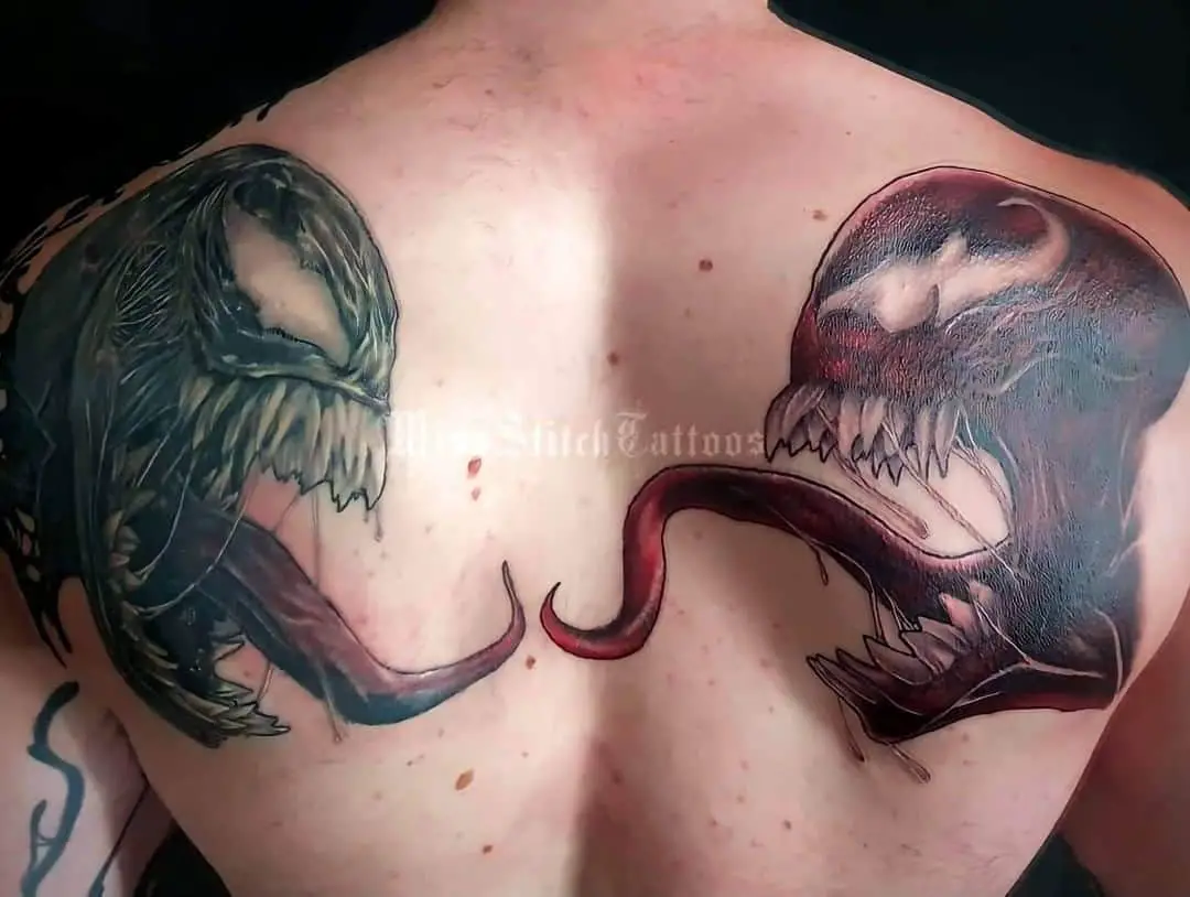 Venom Tattoo on Back 1
