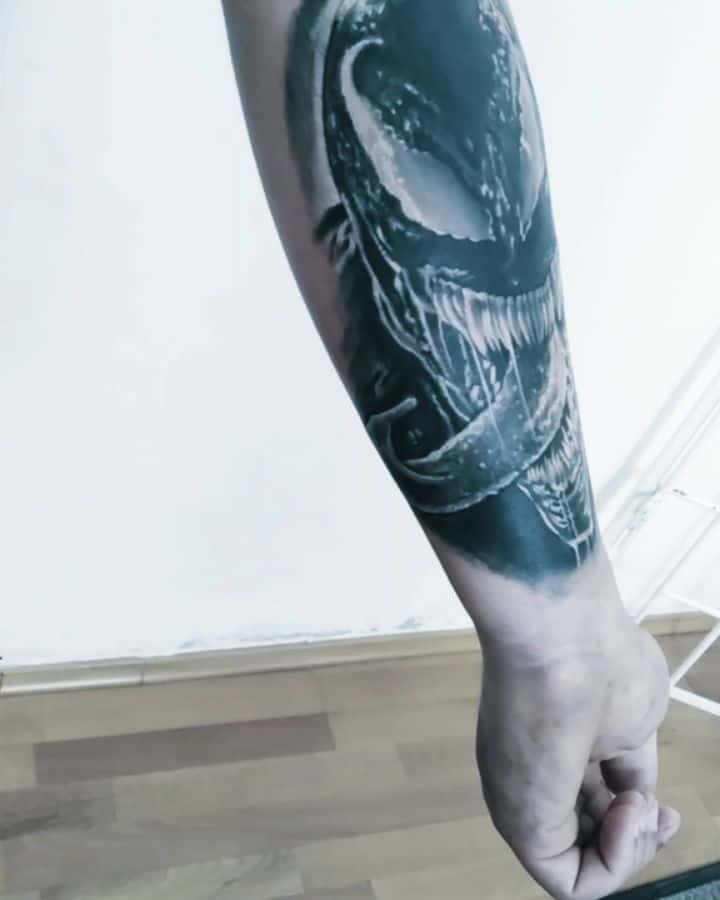 Venom Tattoo on Forearm 1