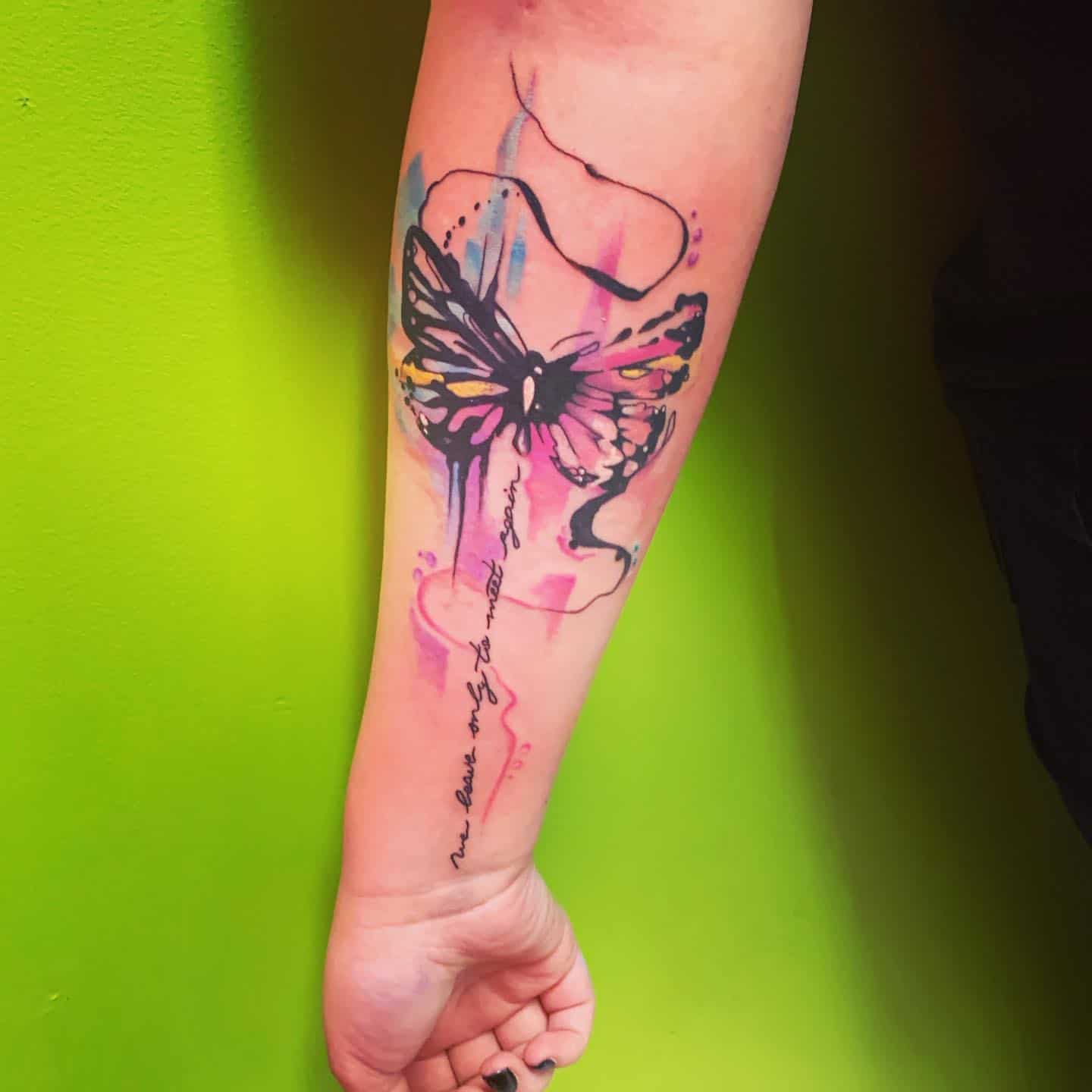 Watercolor Butterfly Tattoos 2