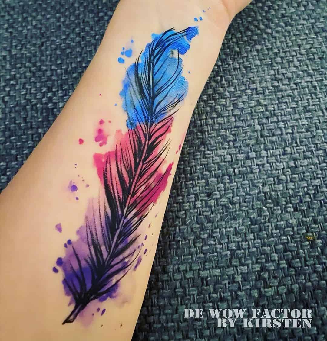 Hrayirth name tattoo with flute and peacock feather tattoo Tattoo Artist   Arun Chaurasia Ink Heart Tattoos Tattoo Shop in  Instagram
