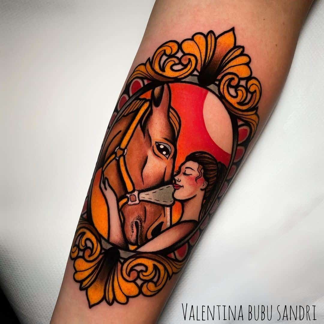 Woman & Horse Tattoo Combo